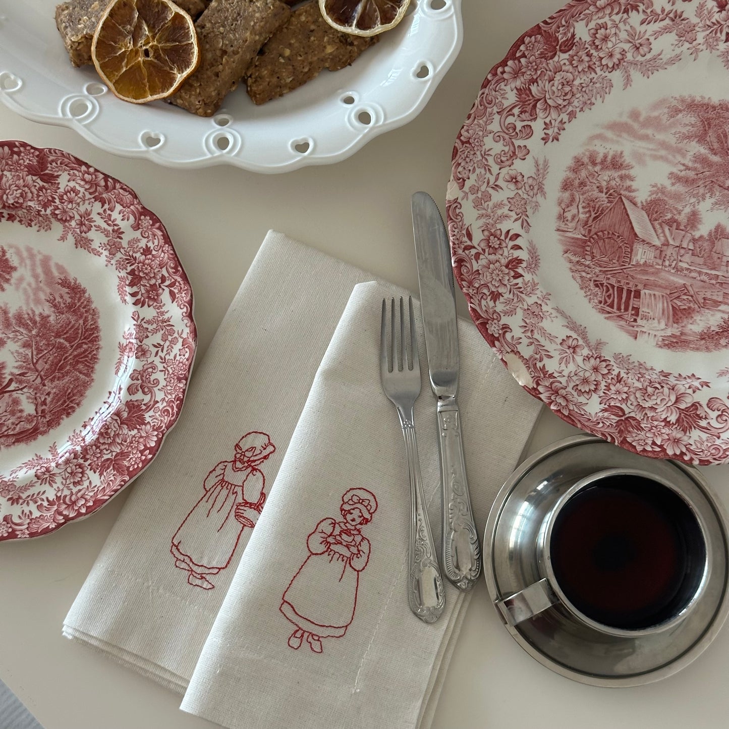 La broderie Nakışlı Peçete Takımı