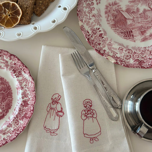 La broderie Nakışlı Peçete Takımı