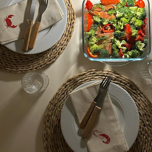 Marine El Boyaması Peçete Takımı